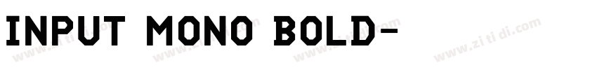 INPUT MONO BOLD字体转换
